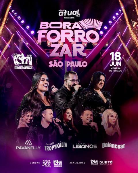 Forrozão Tropykália, Mara Pavanelly, Banda Líbanos e Balancear - Bora Forrozar São Paulo