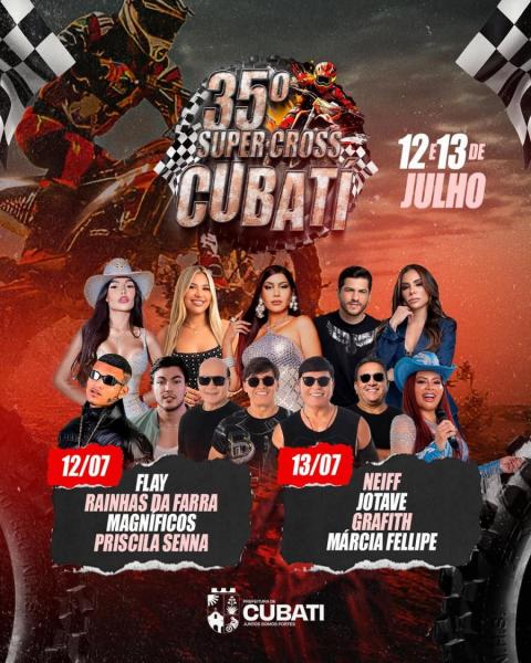 Neiff, Jotave, Grafith e Márcia Fellipe - 35º Supercross Cubati 2025