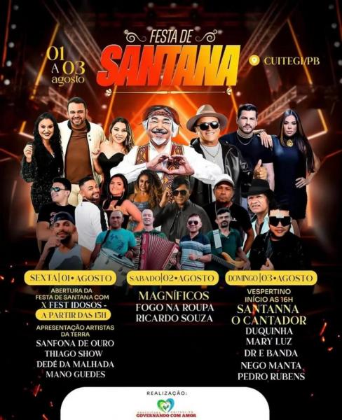 Sanfona de Ouro, Thiago Show, Dedé da Malhada e Mano Guedes - Festa de Santana