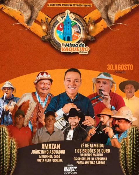 Amazan, Joãozinho Aboiador, Maninho & Dodô, Poeta Neto Ferreira, Zé de Almeida & Os Bridões de Ouro e Os Griguilim da Serrinha - Missa do Vaqueiro Caiçara 2025