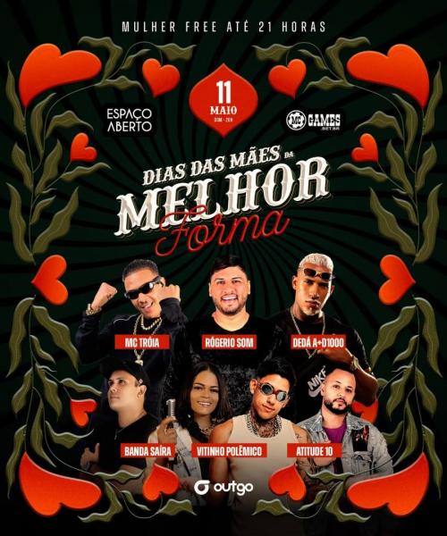 Rogério Som, Mc Tróia, Dedé A+D1000, Banda Saíra, Vitinho Polêmico e Atitude 10 - Dia das Mães da Melhor Forma