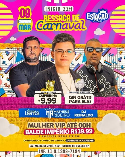 Flor de Lottos, Matheus Ribeiro e Dj Reinaldo - Ressaca de Carnaval