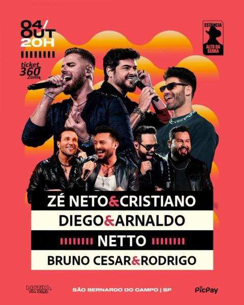Zé Neto & Cristiano, Diego & Arnaldo, Netto e Bruno Cesar & Rodrigo