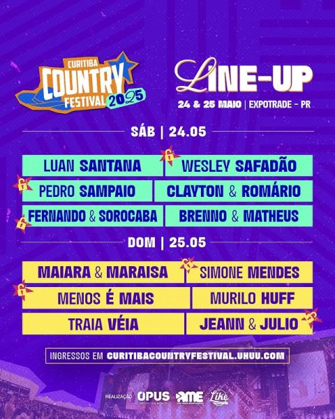 Luan Santana, Wesley Safadão, Pedro Sampaio, Clayton & Romário, Fernando & Sorocaba e Brenno & Matheus - Curitiba Country Festival 2025