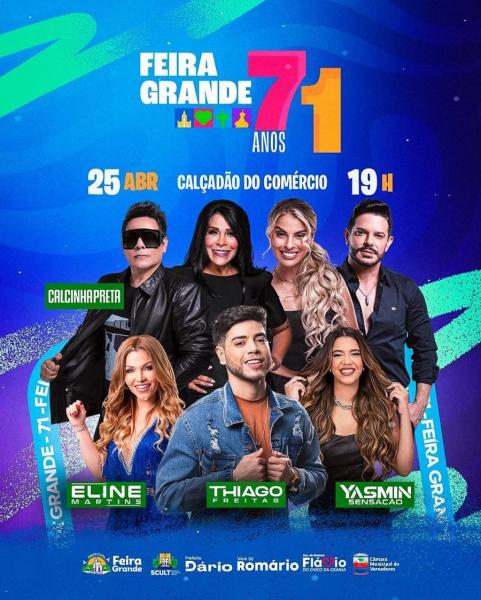 Eline Martins, Calcinha Preta, Thiago Freitas e Yasmin Sensação