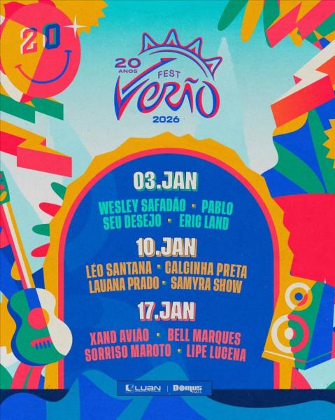 Xand Avião, Bell Marques, Sorriso Maroto e Lipe Lucena - Fest Verão 2026