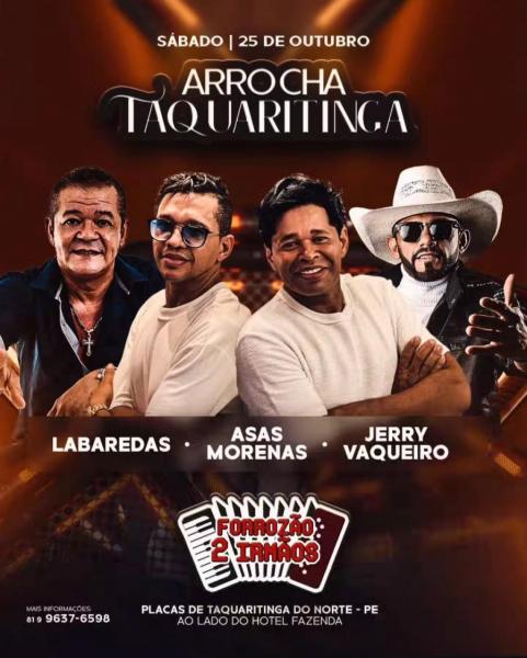 Labaredas, Asas Morenas e Jerry Vaqueiro - Arrocha Taquaritinga