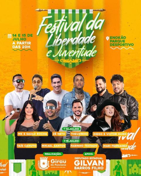 Taís Canuto, Mikael Santos, Fabinho Testado e Mari Fernandez - Festival da Liberdade & Juventude 2025