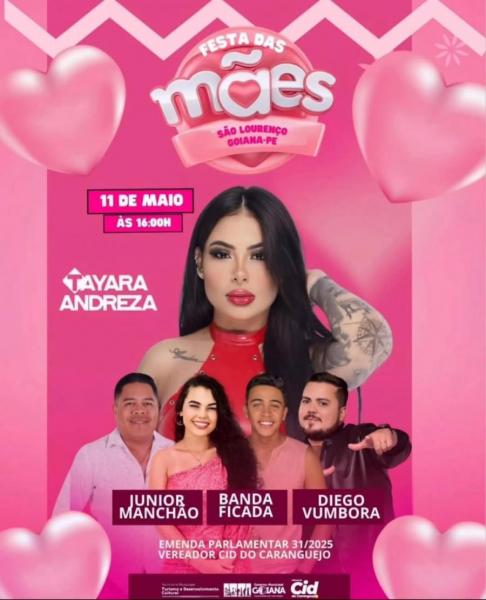 Tayara Andreza, Júnior Manchão, Banda Ficada e Diego Vumbora - Festa das Mães