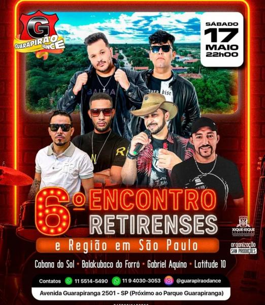 Latitude 10, Gabriel Aquino, Balakubaco do Forró e Cabana do Sol - 6º Encontro Retirenses 2025