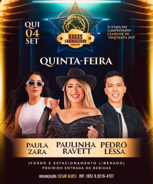 Paula Zara, Paulinha Ravett e Pedro Lessa