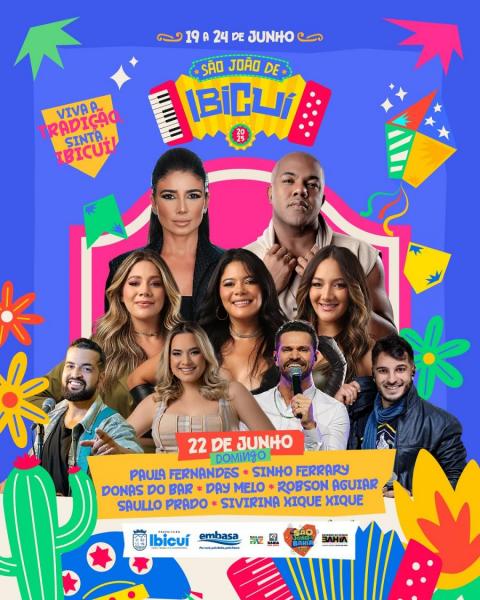 Paula Fernandes, Sinho Ferrary, Donas do Bar, Day Melo, Robson Aguiar, Saullo Prado e Sivirina Xique Xique