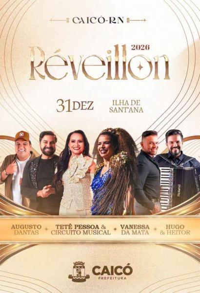 Vanessa da Mata, Circuito Musical, Augusto Dantas e Hugo & Heitor - Réveillon 2026
