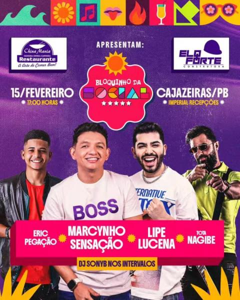 Marcynho Sensação, Eric Pegação, Lipe Lucena e Tota Nagibe - Bloquinho da Social 2025