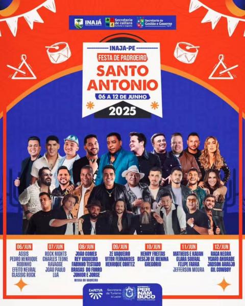 Matheus & Kauan, Calra Sobral, Felipe Farra e Jefferson Moura - Santo Antônio 2025