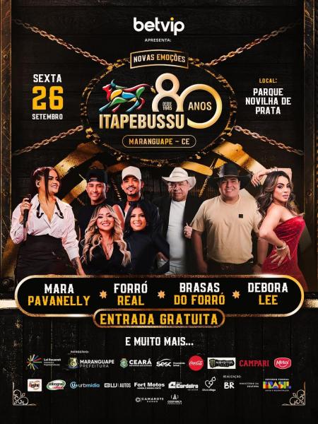 Mara Pavanelly, Forró Real, Brasas do Forró e Debora Lee - 80 anos Vaquejada Itapebussu 2025