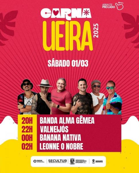 Banda Alma Gêmea, Valneijós, Banana Nativa e Leonne O Nobre - Carna Ueira 2025