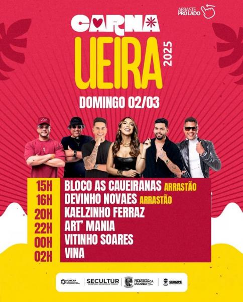 Kaelzinho Ferraz, Art Mania, Vitinho Soares e Vina - Carna Ueira 2025