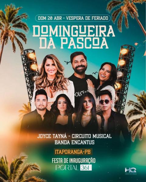 Joyce Tayná, Circuito Musical e Banda Encantu´s - Domingueira da Páscoa