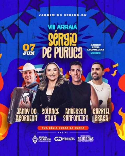 Jandy do Acordeon, Solange Silva, Anderson Sanfoneiro e Gabriel Braga - VII Arraiá Sérgio de Puruca