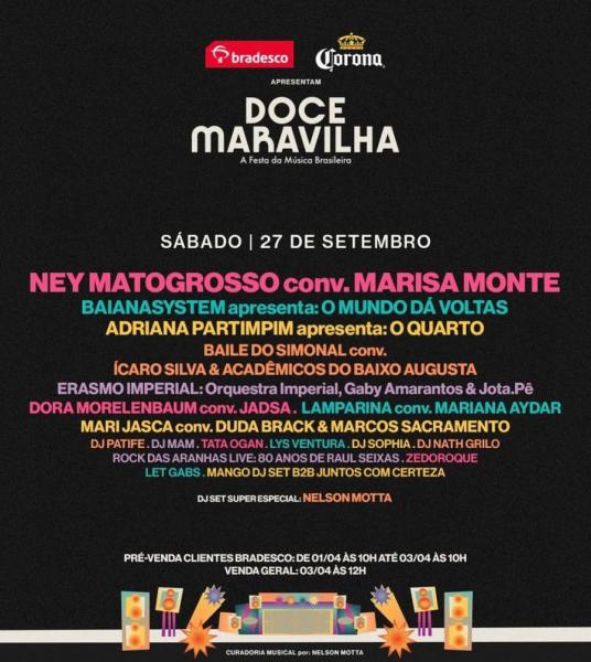 Ney Matogrosso convida Marisa Monte, Baianasystema, Adriana Partimpim, Baile do Simonal, Erasmo Imperial, Lamparina, Mari Jasca e Doria Morelenbaum - Doce Maravilha