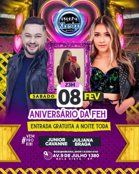 Junior Cavane e Juliana Braga - Aniversário da Feh