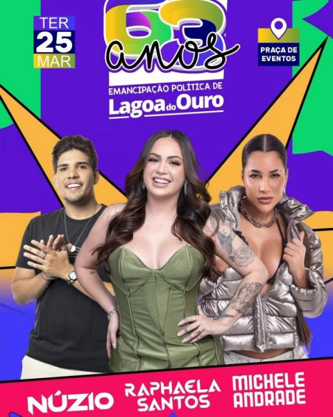 Raphaela Santos, Michele Andrade e Núzio