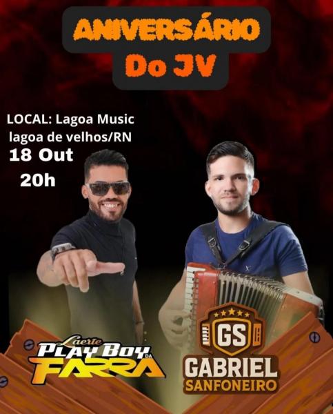 Gabriel Sanfoneiro e Laerte Palyboy da Farra - Aniversário do JV