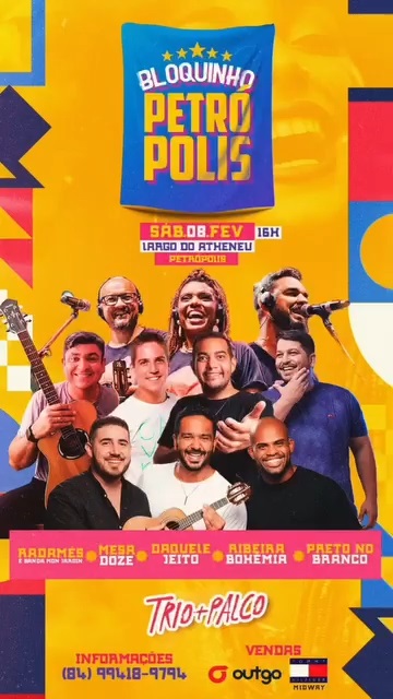 Radamés e Banda Mon Jardin, Mesa Doze, Daquele Jeito, Samba Preto no Branco e Ribeira Boêmia - Bloquinho Petrópolis 2025