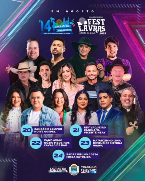 Xand Avião, Núzio Medeiros e Cavalo de Pau - Fest Lavras 2025