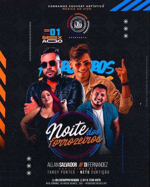 Allan Salvador, Tarcy Pontes, Neto Curtição e Di Ferandez - Noite dos Forrozeiros