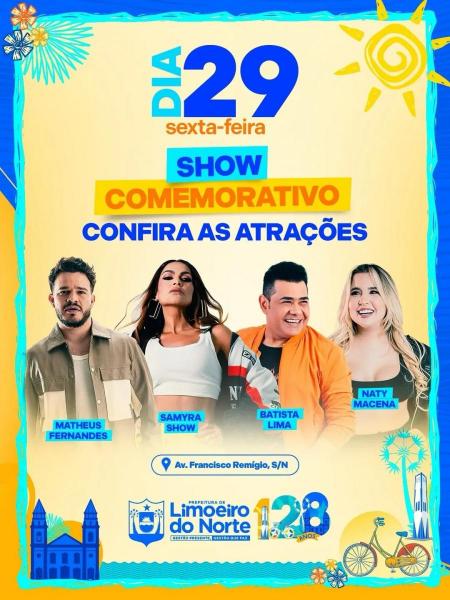 Batista Lima, Samyra Show, Matheus Fernandes e Naty Macena