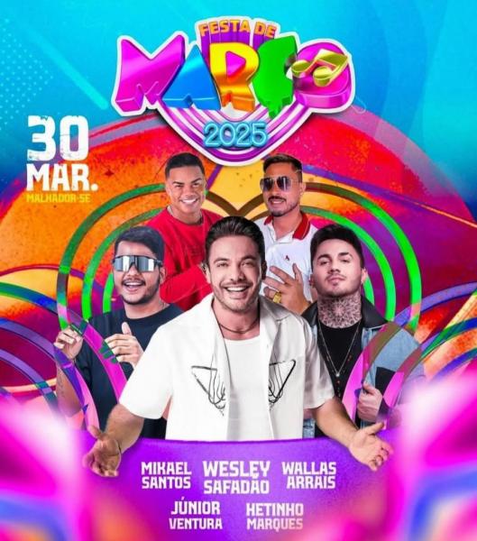 Wesley Safadão, Wallas Arrais, Mikael Santos, Júnior Ventura e Netinho Marques - Festa de Março