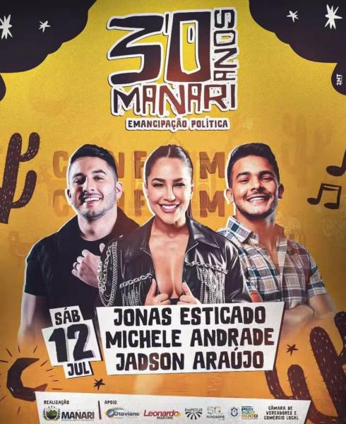 Jonas Esticado, Michele Andrade e Jadson Araújo