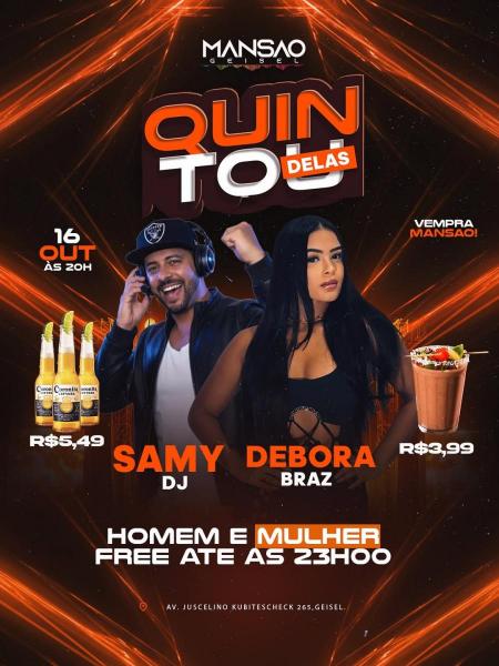 Samy Dj e Debora Braz - Quintou Delas