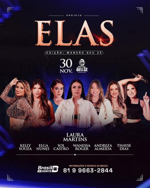 Laura Martins, Kelly Souza, Elga Nunes, Sol Castro, Wanessa Roger, Andreza Almeida e Thayse Dias - Elas