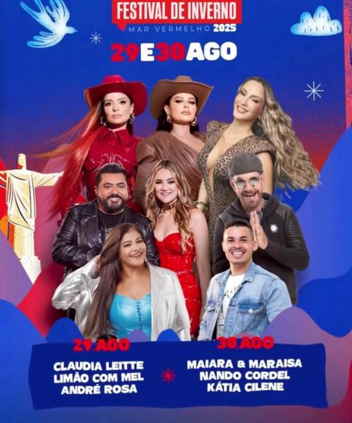 Claudia Leitte, Limão com Mel e André Rosa - Festival de Inverno 2025