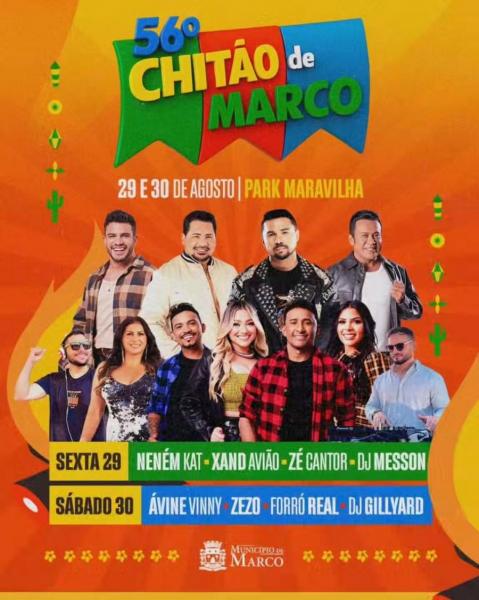 Ávine Vinny, Forró Real, Zezo e Dj Gillyard - 56º Chitão de Marco 2025