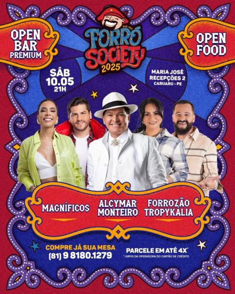 Alcymar Monteiro, Magníficos e Forrozão Tropykália - Forró Society 2025