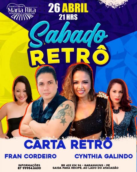 Carta Retrô, Fran Cordeiro e Cynthia Galindo - Sabado Retrô