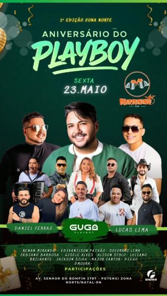 Guga Playboy, Daniel Ferraz e Lucas Lima - Aniversário do Playboy