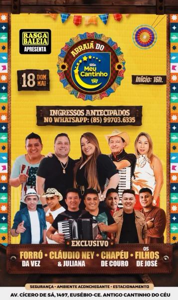 Forró da Vez, Cláudio Ney & Juliana, Chapéu de Couro e Os Filhos de José - Arraiá do Meu Cantinho 2025