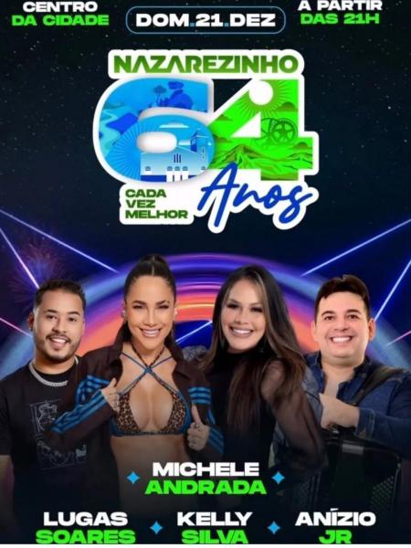 Michele Andrada, Lucas Soares, Kelly Silva e Anízio Jr.