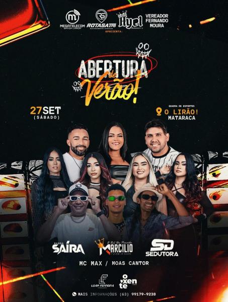 Banda Saíra, Marcílio e Sedutora - Abertura do Verão