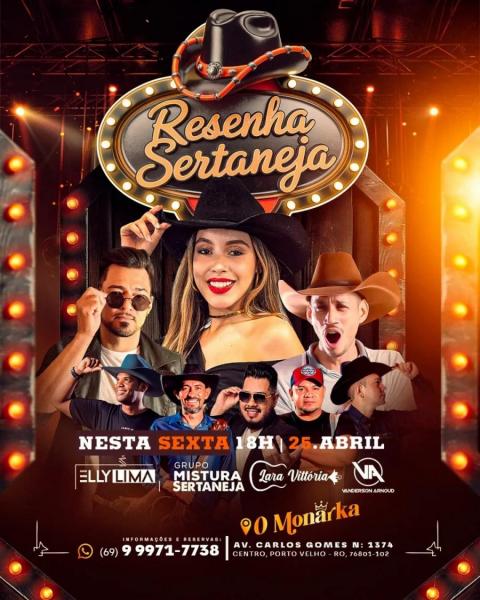 Elly Lima, Grupo Mistura Sertaneja, Lara Vitória e Vanderson Arnoud - Resenha Sertaneja