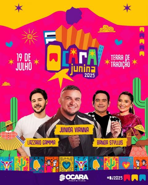 Junior Vianna, Lazzaro Gamma e Banda Styllus - Ocara Junina 2025