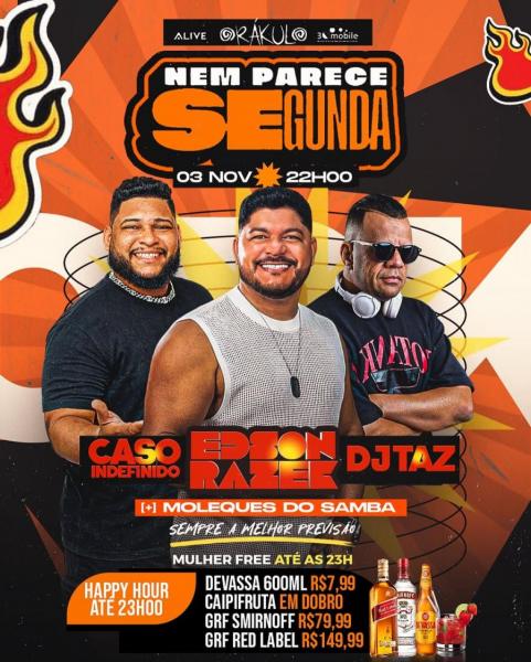 Edson Razec, Caso Indefinido e Dj Taz - Nem Parece Segunda