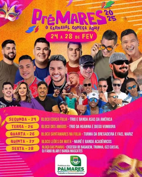 Excesso de Bagagem, Troinha, Ozz Cuecas, Dj Fábio Blair e Banda Mascates - Bloco das Puares - Prémares 2025