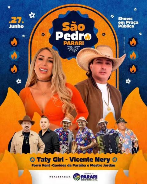 Taty Girl, Vicente Nery, Forró Kent, Gaviões da Paraíba e Mestre Jordão