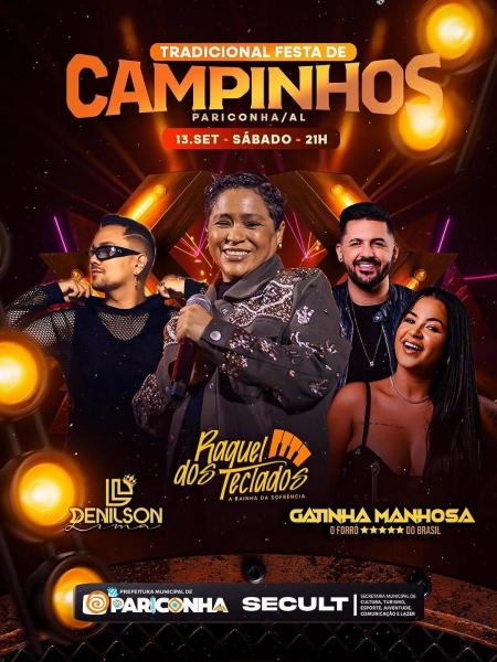 Raquel dos Teclados, Denilson e Gatinha Manhosa - Festa de Campinhos